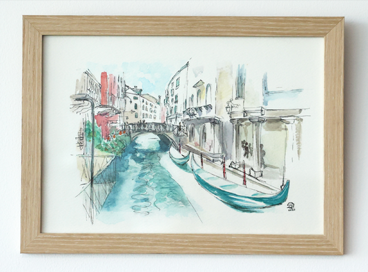 Venice Canal - Watercolor Painting