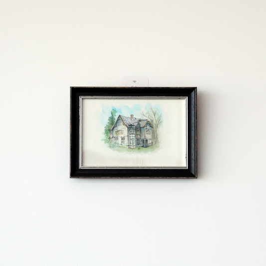 Old House in Latvia - Watercolor painting