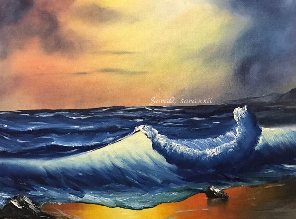 Sunset Beach - Oil Painting